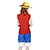 baratos Fantasias Anime-Inspired by One Piece Monkey D. Luffy Anime Cosplay Costumes Japanese Cosplay Suits Patchwork Sleeveless Vest Shorts For Men&#039;s Women&#039;s / Polyester