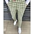 cheap Chinos-Men&#039;s Trousers Chinos Chino Pants Jogger Pants Plaid Dress Pants Pocket Lattice Breathable Outdoor Full Length Casual Daily Fashion Casual Light Green Blue Micro-elastic
