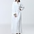 cheap Women&#039;s Robes-Women&#039;s Fleece Robes Fluffy Fuzzy Warm Pajama Gown Bathrobes Nighty 1 PCS Pure Color Plush Simple Comfort Home Daily Bed Coral Velvet Warm Breathable V Wire Long Sleeve Basic Fall Winter White Gray