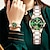 זול שעונים מכאניים-OLEVS נשים שעון יד שעון מכני זורח עמיד במים ריינסטון מתכת אל חלד שעון
