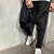billiga lediga byxor-Herr Harem Joggare Långbyxor Casual byxor Snörning Elastisk midja Opressade byxor Ensfärgat Andningsfunktion Lättvikt Fullängd Ledigt Dagligen Streetwear Ledigt Hiphop Svart Vit Microelastisk
