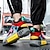 cheap Men&#039;s Sneakers-Men&#039;s Sneakers Skate Shoes High Top Sneakers Vintage Classic Daily Microfiber Breathable Black Rainbow Orange Color Block