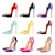 cheap Women&#039;s Heels-Women&#039;s Heels Pumps Stilettos Party Work Club Color Block Solid Colored  High Heel Stiletto Heel Pointed Toe Business Sexy Classic Patent Leather Shoes With Red Bottoms Black Red Nude Summer Spring