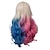 abordables Pelucas para disfraz-Peluca larga ondulada de harley quinn, pelucas ombre rubias, rosas y azules para mujer, fiesta de cosplay