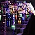 abordables Tiras de Luces LED-3.5m 5m luces de cortina de guirnalda de navidad 96leds 216leds luces de cortina de carámbano 220v luces de cadena de hadas navidad año nuevo centro comercial jardín interior decoración exterior