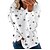 baratos Tops básicos de mulher-hoodie feminino cordão engraçado clássico com capuz mola regular&amp;amp;  cair cinza branco
