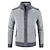 cheap Men&#039;s Cardigan Sweater-Men&#039;s Sweater Cardigan Zip Sweater Sweater Jacket Fleece Sweater Knit Knitted Color Block Shirt Collar Stylish Casual Outdoor Sport Clothing Apparel Fall Winter Blue Light Grey S M L