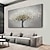 ieftine Picturi Florale/Botanice-Manual Confecționat Manual Hang-pictate pictură în ulei Pictat manual Panoramică orizontală Abstract Floral / Botanic Modern Realism Fără a cadru interior