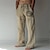 cheap Cargo Pants-Men&#039;s Fashion Streetwear Straight Trousers Elastic Drawstring Design Print Full Length Pants Home Casual Micro-elastic Graphic Sun Breathable Soft Mid Waist Green Blue White Gray Khaki M L XL XXL 3XL