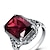 abordables Joyas de moda-shiysrl exquisito anillo de joyería anillos de amor vintage rhinestone rojo compromiso de boda anillo de dedo nupcial regalo de la joyería anillo de bodas mejores regalos para el amor con el día de