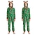 Недорогие Пижама-Семейный вид Пижамы Олень Спорт С принтом Красный Тёмно-синий Зеленый Длинный рукав Наряды «Мама и я» Активный Подходящие наряды