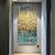 olcso Virág-/növénymintás festmények-olajfestmény kézzel festett fali művészet modern absztrakt arany nagy méretű zöld arany lakberendezési dekoráció feszített keret felakasztható