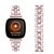 זול צפו להקות עבור Fitbit-1 pcs להקת שעונים חכמה ל פיטביט Versa 3 / Sense מתכת אל חלד שעון חכם רצועה בלינג יהלום צמיד תכשיטים תַחֲלִיף צמיד