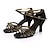 cheap Latin Shoes-Women&#039;s Latin Dance Shoes Ballroom Dance Shoes Salsa Shoes Line Dance Indoor Practice ChaCha Satin Basic Sandal Buckle Solid Color Buckle Nude Black and Red Black and Gold