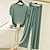 cheap Women&#039;s Sleepwear-Women&#039;s Pajamas Sets 1 set Pure Color Simple Fashion Comfort Home Party Daily Modal Breathable Crew Neck Short Sleeve T shirt Tee Pant Basic Elastic Waist Fall Spring Green Black