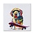 お買い得  動物画-油絵手作り手描き壁アートミンチュラ現代抽象動物犬の写真家の装飾の装飾ロールキャンバスノーフレームストレッチなし