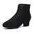 cheap Dance Boots-Women&#039;s Dance Boots Performance Party Practice Heel Thick Heel Round Toe Lace-up Adults&#039; Black Red