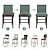 cheap Dining Chair Cover-Stretch Bar Stool Cover Counter Stool Pub Chair Slipcover Black for Dining Room Cafe Barstool Slipcover Removable Furniture Chair Seat Cover Jacquard Fabric with Elastic Bottom