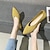 billige Flade sko til kvinder-Dame Fladsko Pæne sko Plus størrelse Flyknit sko Ensfarvet Flade hæle Spidstå Basale Elastisk stof Sort Gul