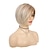 cheap Synthetic Trendy Wigs-Blonde Wigs for Women Short Blonde Wigs for White Women Layered Synthetic Side Part Straight Bob Wig Halloween Party Cosplay Hair Christmas Party Wigs