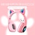cheap On-ear &amp; Over-ear Headphones-L400 LED Flash Cute Cat Ears Headphone With Microphone Bluetooth Earphone Over-Ear Wireless Music Gaming Player Over-Ear Wireless Headset