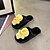 voordelige Damessandalen-Dames Slippers Fuzzy pantoffels Indoor pantoffels Platte hak Huis Dagelijks Katoen Leegloper Effen Wit Zwart Grijs