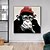 voordelige Verf-olieverf handgemaakte handgeschilderde muur kunst mintura moderne abstracte dier roken gorilla foto voor huisdecoratie decor opgerold canvas geen frame niet uitgerekt