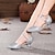 abordables Zapatos de salón y de baile moderno-Mujer Zapatos de Baile Latino Salón Zapatos de Baile Moderno Interior Profesional Vals Sandalia Tacones Alto Brillante Tacón Cubano Hebilla Negro Plata Oro