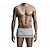 cheap Men&#039;s Boxers Underwear-Men&#039;s 1 Pack Underwear Boxers Underwear Woven Boxers Elastic Waist Cotton Moisture Wicking Black White
