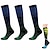 Недорогие Носки для велоспорта-3 пар градуированных медицинских компрессионных носков для женщин&amp;amp;мужские носки до колена 20-30ммhg (разноцветный 1, маленький / средний (размер сша))