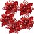 Χαμηλού Κόστους Αίθριο, γκαζόν και κήπος-5 τμχ χριστουγεννιάτικα τεχνητά λουλούδια με γκλίτερ στολίδια χριστουγεννιάτικου δέντρου ψεύτικο λουλούδι navidad πρωτοχρονιάτικα διακοσμητικά πάρτι σπιτιού