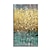 abordables Pinturas florales/botánicas-Pintura al óleo hecha a mano pintada a mano arte de la pared moderno abstracto dorado tamaño grande oro verde decoración del hogar decoración marco estirado listo para colgar