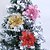 abordables Patio, césped y jardín-5 piezas de flores artificiales de navidad ahuecan hacia fuera el brillo adornos del árbol de navidad flor falsa navidad decoraciones de año nuevo fiesta en casa