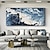 cheap Landscape Paintings-Manual Handmade Oil Painting Hand Painted Horizontal Panoramic Abstract Landscape Modern Realism Rolled Canvas (No Frame)