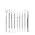 cheap Skin Care Tools-9 Pcs Set Stainless Steel Dental Cleaning Tools Oral Care Tools Dental Calculus Cleaning Dental Stains Tartar Care Tools