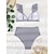 voordelige Bikini&#039;s &amp; Badmode-Dames Zwemkleding Bikini 2 stuks Normaal Zwempak Slank Standaard Ruitjes Multi-Kleur Hemdje Bandje Badpakken nieuw Vakantie Modieus / Sexy / Beha met vulling