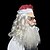 abordables Perruques Synthétiques-perruque de père noël perruque de noël assistant aux cheveux blancs masque de père noël couvre-chef 2020 nouveau grand-père masque en latex masque de barbe