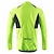cheap Men&#039;s Jerseys-Arsuxeo Men&#039;s Long Sleeve Cycling Jersey Downhill Jersey 4 pockets Summer Polyester Green White Dark Gray Solid Color Bike Jersey Mountain Bike MTB Road Bike Breathable Quick Dry Reflective Strips