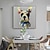 preiswerte Ölgemälde-Ölgemälde handgemachte handgemalte Wandkunst abstrakte Tier niedlicher Hund Dekoration Dekor gestreckter Rahmen fertig zum Aufhängen
