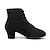 cheap Dance Boots-Women&#039;s Dance Boots Performance Party Practice Ankle Boots Outdoor Whole Bottom Lace-up Thick Heel Round Toe Adults&#039; Black Red
