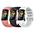 Недорогие Ремешки для часов Fitbit-3 ед. Ремешок для часов для Фитбит Charge 5 силиконовый Замена Ремень Мягкость Дышащий Спортивный ремешок Браслет