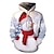 tanie Stroje na Boże Narodzenie-Święta Bałwan Świąteczny sweter Bluza z Kapturem Anime Anime Harajuku Graficzny Kawaii Na Dla par Męskie Damskie Dla dorosłych Powrót do szkoły Druk 3D