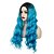 Χαμηλού Κόστους Συνθετικές Trendy Περούκες-ombre μπλε σγουρές κυματιστές μακριές περούκες για γυναίκες μαύρη ρίζα φυσική χαριτωμένη πολύχρωμη περούκα με δίχτυ περούκας που αναπνέει τέλεια για καθημερινό πάρτι cosplay