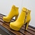 Χαμηλού Κόστους Μπότες αστραγάλου-Γυναικεία Μπότες Μπότες με τακούνι Γραφείο Καθημερινά Μονόχρωμο Μποτάκια μποτάκια Αγκράφα Ψηλοτάκουνο Στρογγυλή Μύτη Δουλειά Κλασσικό PU Φερμουάρ Μαύρο Λευκό Κίτρινο