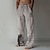 cheap Linen Pants-Men&#039;s Summer Pants Beach Pants Drawstring Elastic Waistband Straight Leg Graphic Prints Comfort Breathable Full Length Daily Fashion 3D Print Loose Fit White Green