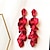 cheap Women&#039;s Jewelry-long acrylic petal drop dangle earrings bohemian resin flower statement earrings for women girls valentine&#039;s day gifts