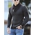 cheap Men&#039;s Pullover Sweater-Men&#039;s Sweater Turtleneck Sweater Pullover Knit Knitted Color Block Ethnic Style Daily Clothing Apparel Winter Fall Black Khaki S M L