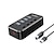 billige USB-hubs og kontakter-orico-drevet usb 3.0-hub 5gbps højhastighed 7 &amp;4 ports dataudvidelse med 1 smart opladningsport og individuelle tænd/sluk-kontakter 12v 2a &amp;3a 24w/36w strømadapter til pc macbook mac pro/mini med mere