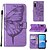 cheap Other Phone Case-Embossed Butterfly Wallet Phone Case with Holder for Sony Xperia L4 Card Holder Shockproof Dustproof Graphic PU Leather