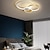 abordables Plafonniers à intensité variable-2/4 têtes led plafonnier cercle forme cluster design plafonnier nordique moderne style simple salon maison luxe chambre bureau restaurant lumières seulement dimmable avec télécommande